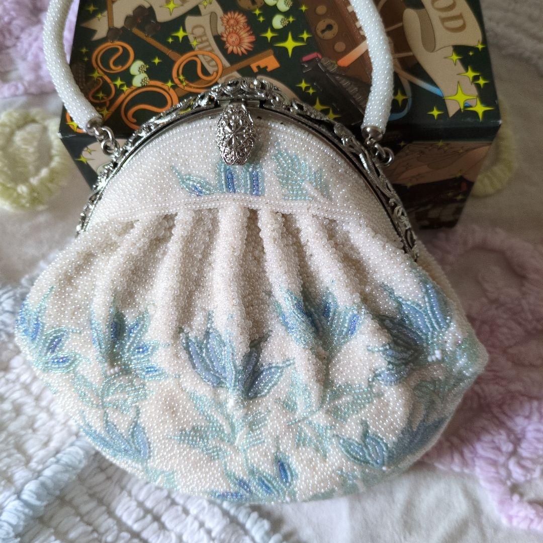 美品 レトロ ピーズバック 白色