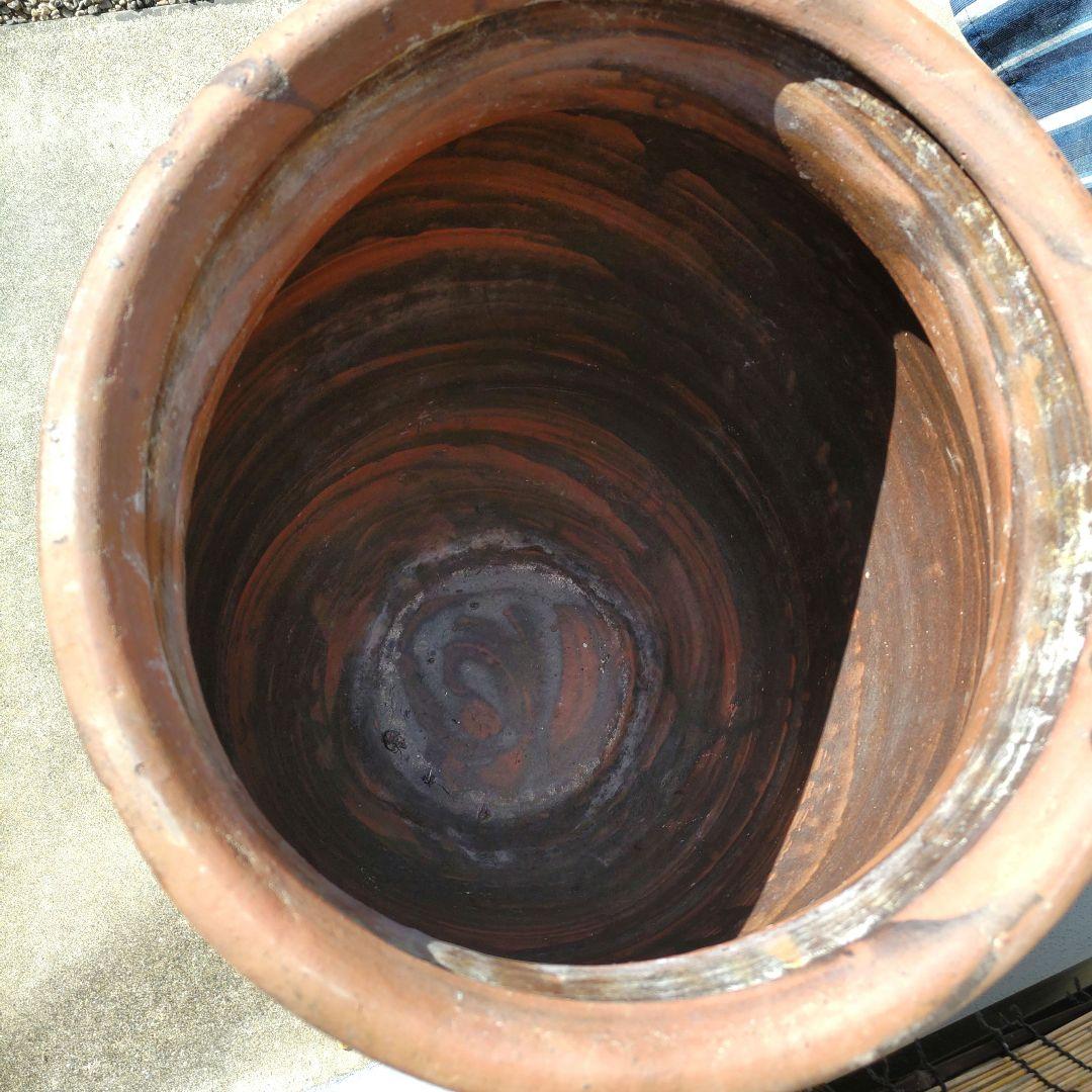 【手渡し限定】骨董品　信楽焼　壷　花入れ　睡蓮鉢　店舗用品　ディスプレイ