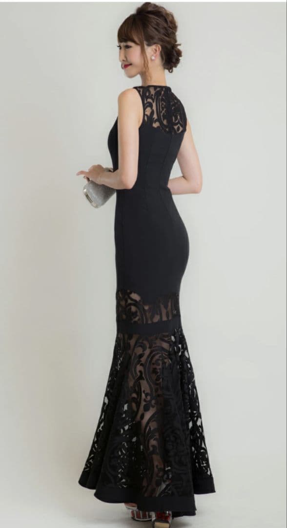 rinfarre 黒 フレアスカートドレス Lサイズ