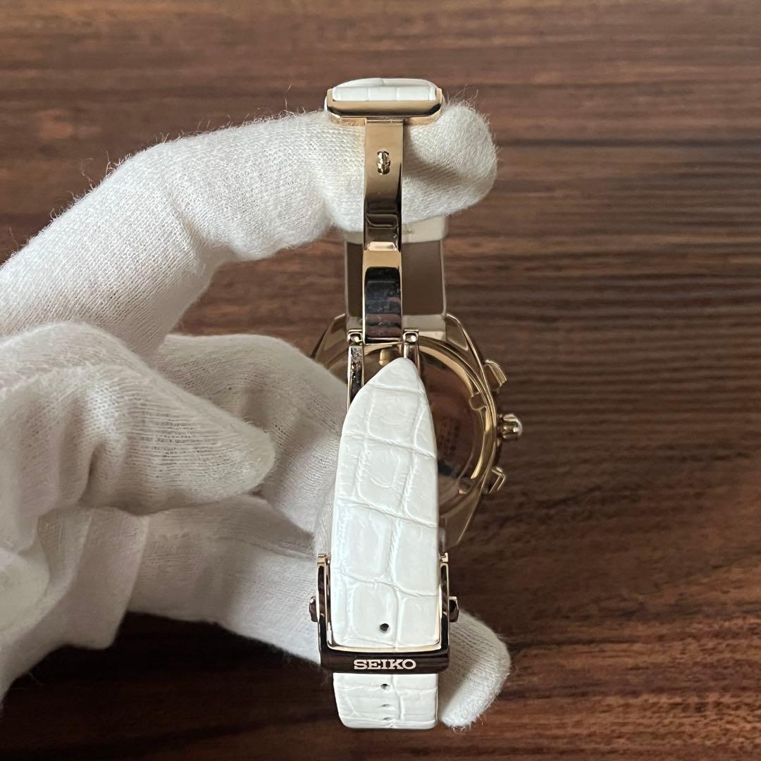 【未使用級！！】SEIKO アストロン シェル文字盤 レザーベルト ホワイト
