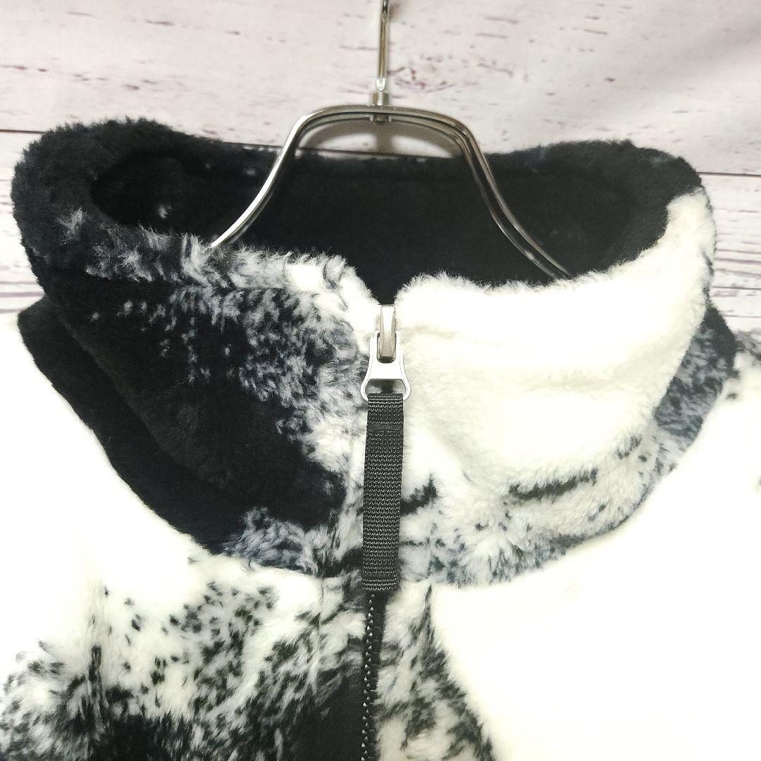 ZARA　ファージップアップスタンドカラージャケット　ホワイト系XL