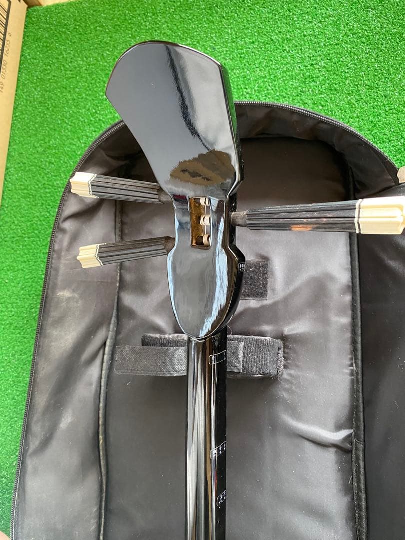 沖縄三線　蛇革　本革　ケース付き