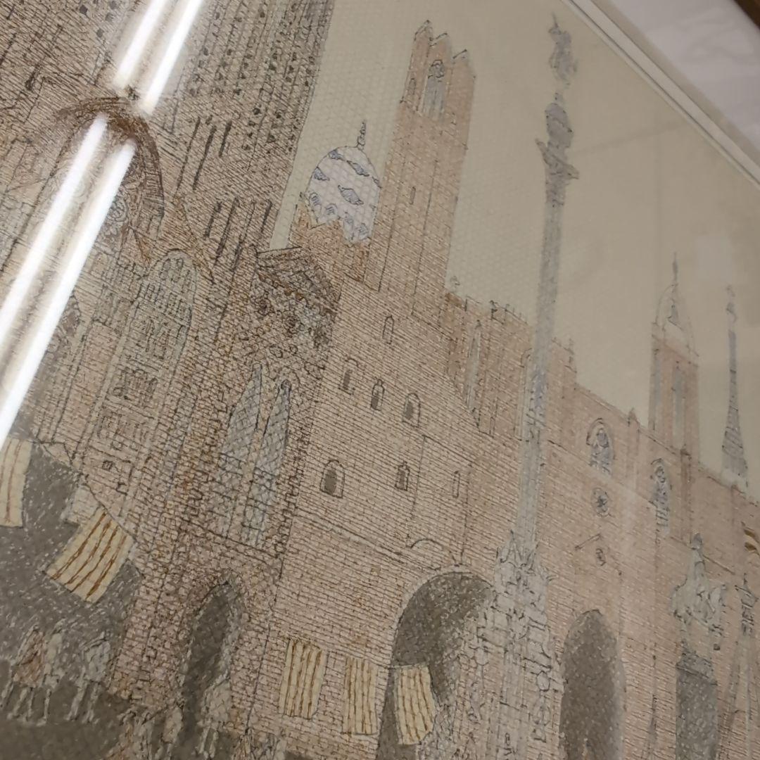 安野光雅　リトグラフ　世界の都市物語　額装　版画　インテリア　6号大