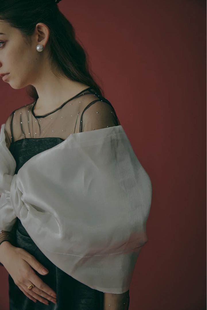 【ecmile.】RIBBON TIGHT DRESS オケージョンドレス