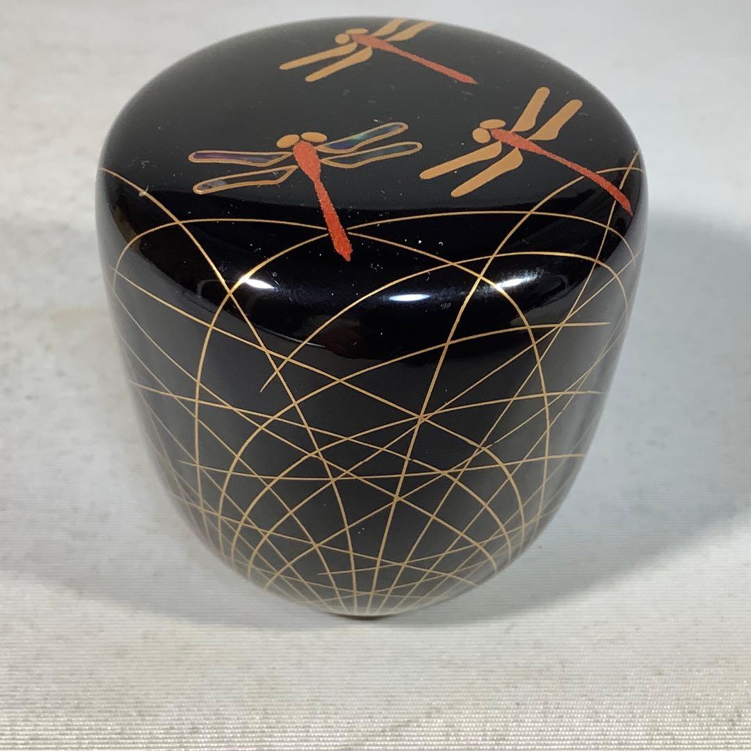 蜻蛉　蒔絵　中棗　中村宗悦　茶道具　送料無料