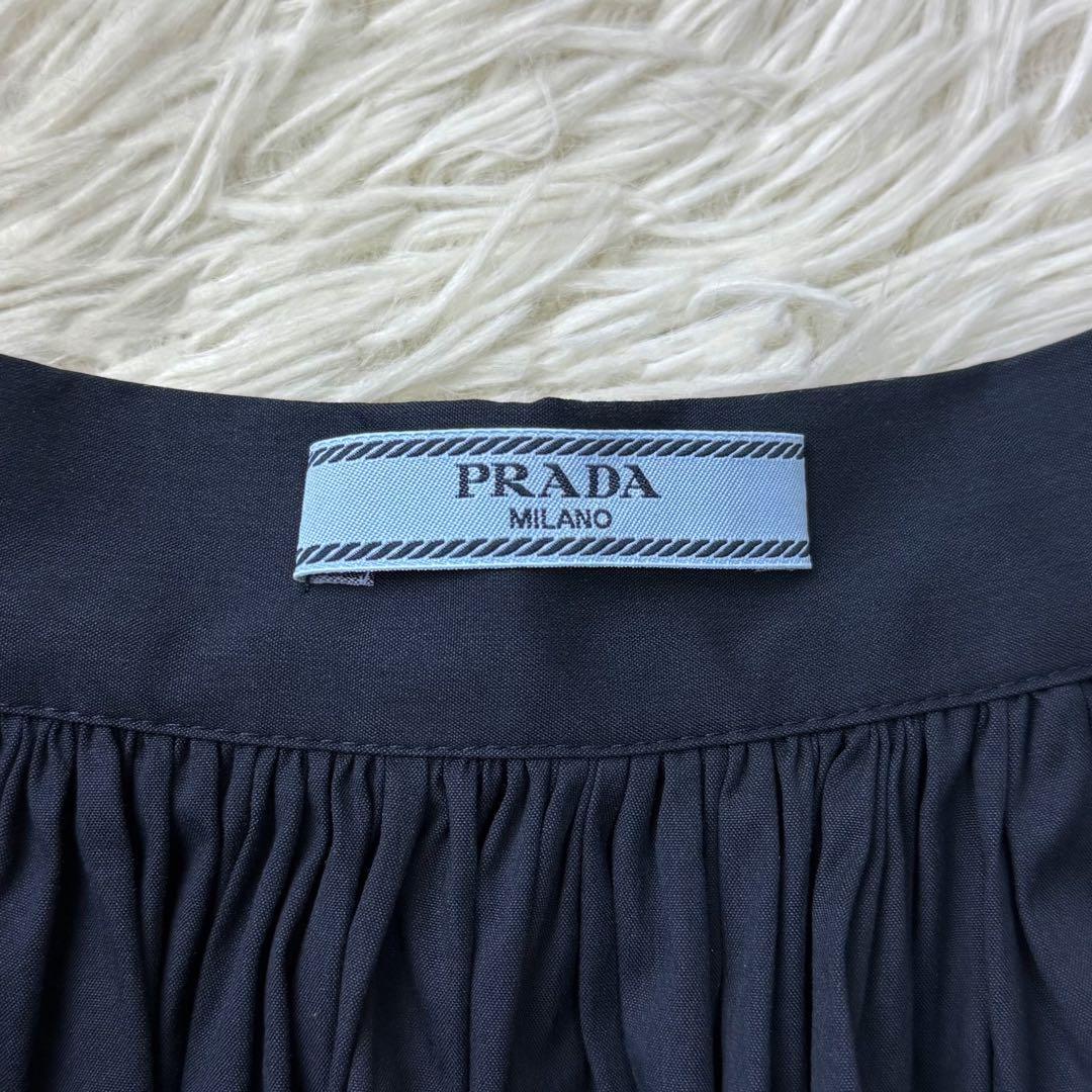 人気♡極美品♡PRADA プラダ プリーツ スカート ネイビー