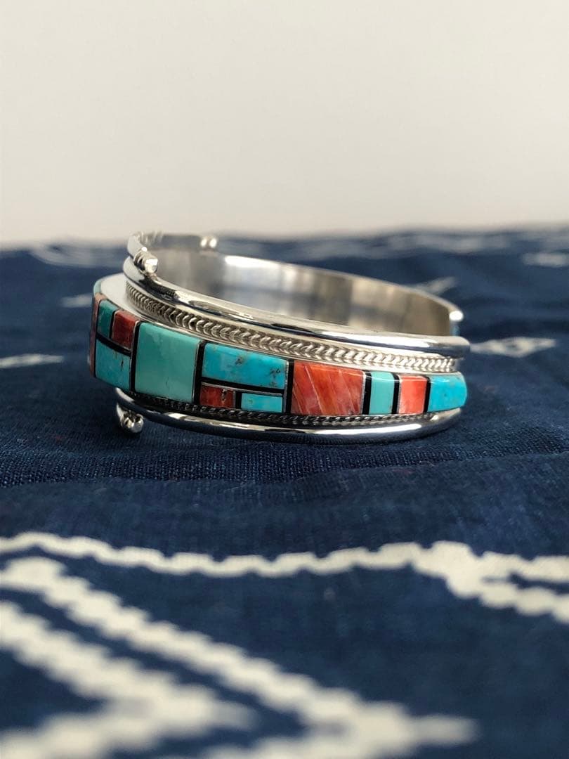 Joan Douglas インレイ　バングル　ズニ　インディアンジュエリー