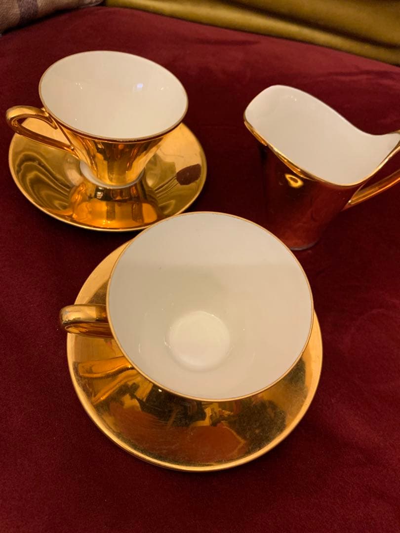 アンティーク　BAVARIA ドイツ製　カップ&ソーサー　ミルクピッチャー