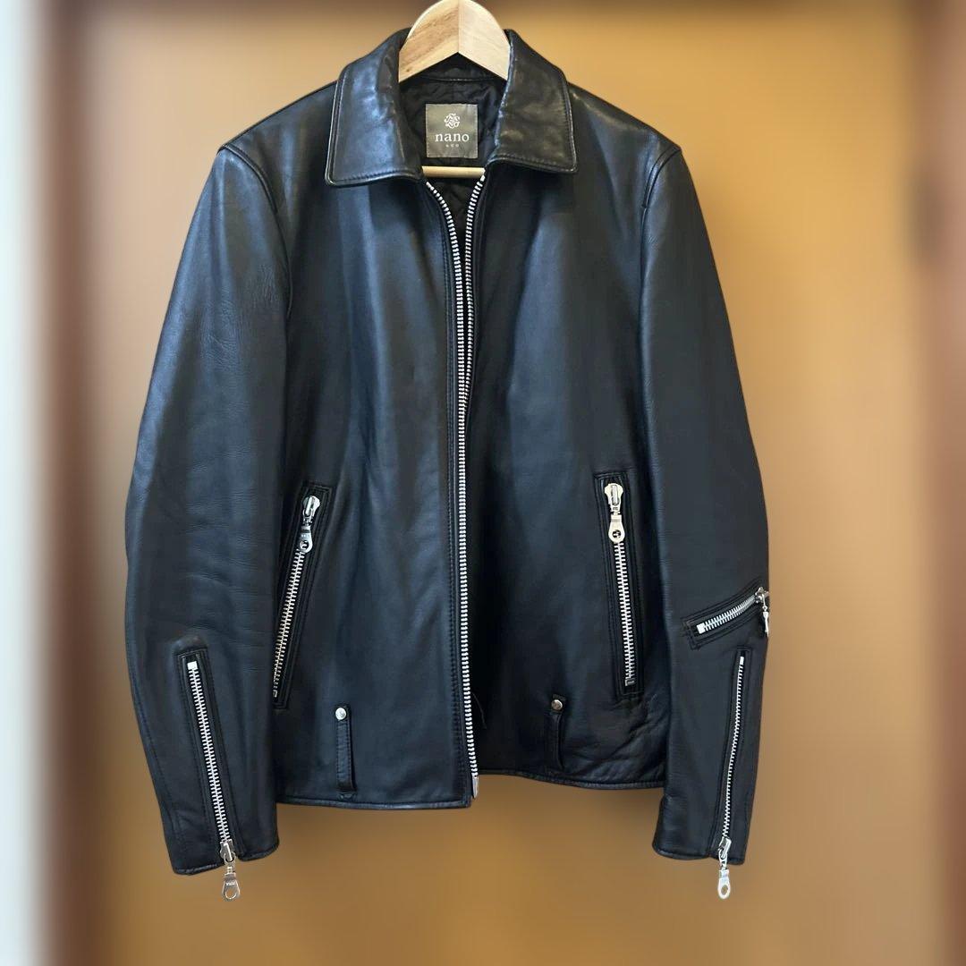 Mana 様　ナノユニバース シングルライダース ジャケット 羊革 本革 M