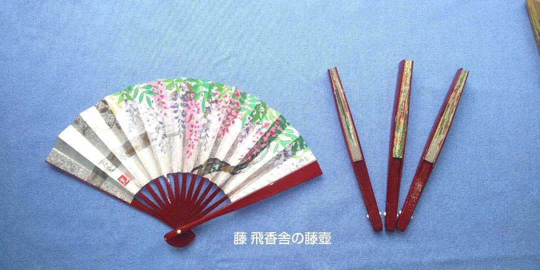 金銀彩扇 御殿の十二ヶ月