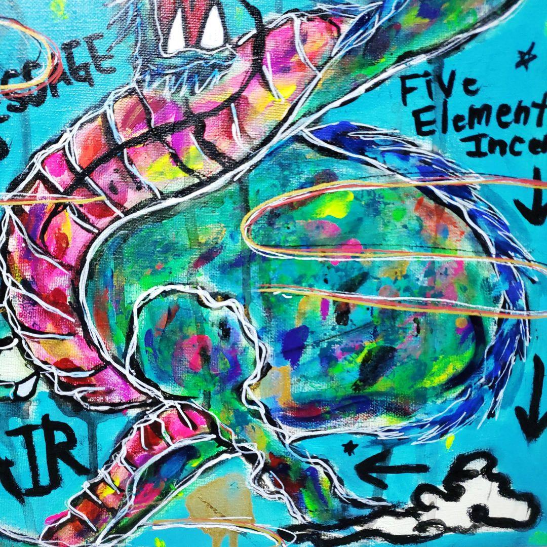 【風の時代象徴/F8号】龍神-Ryujin-碧龍