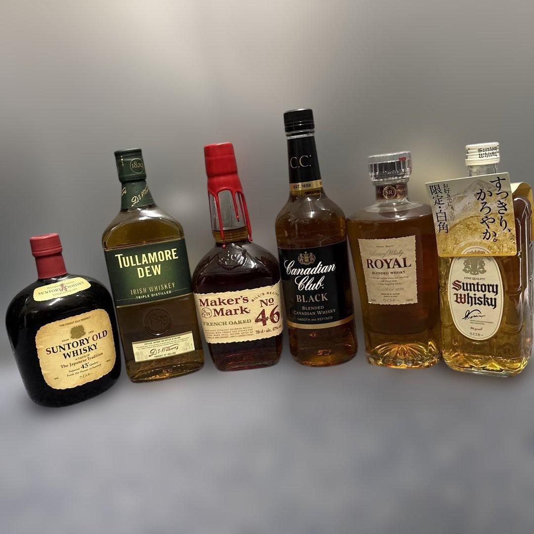 た*ん様 【まとめ売り】ウイスキー6本セット　白角　ローヤル　メーカズマーク　な