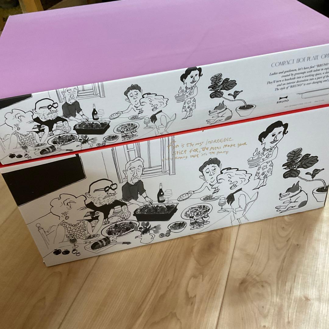 【美品】BRUNO コンパクトホットプレート セラミックコート鍋セット 箱入り