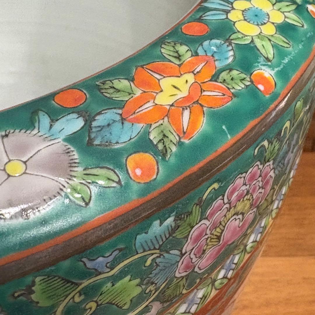 古伊万里◎赤絵火鉢　￼