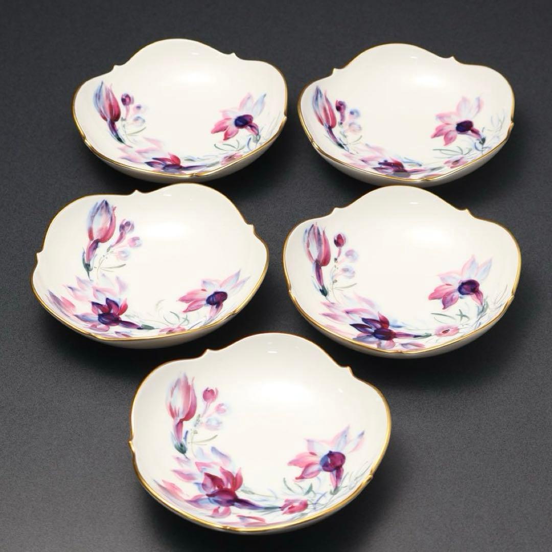 マイセン　カップ＆ソーサー６客　花　紙箱・袋付きR1552