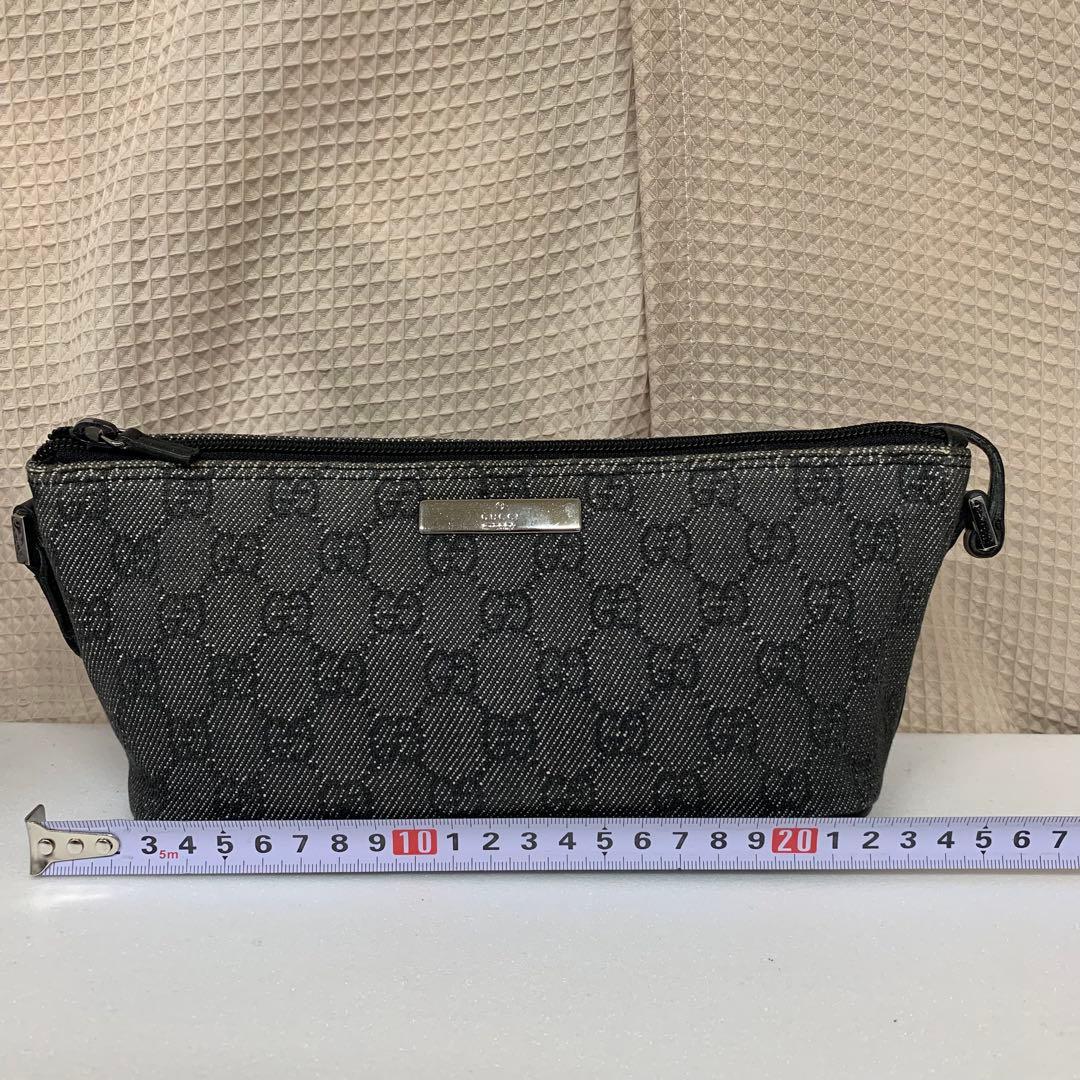 グッチ アクセサリーポーチ GGキャンバス ブラック