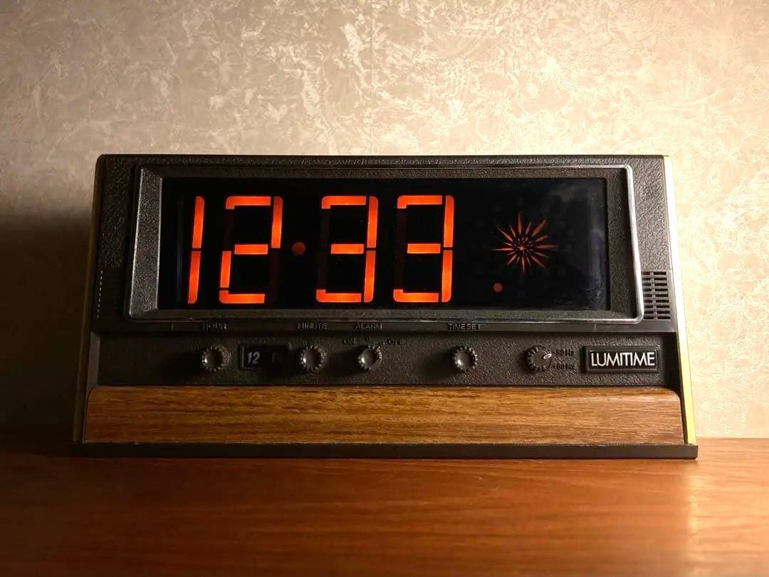 田村電機　光デジタル時計　ルミタイム Lumitime KT-209 ゴールド