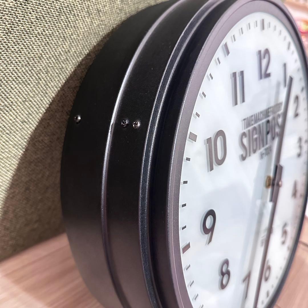 美品【廃盤商品】インターフォルム　壁掛け時計　ブラック黒　ライト　照明付き