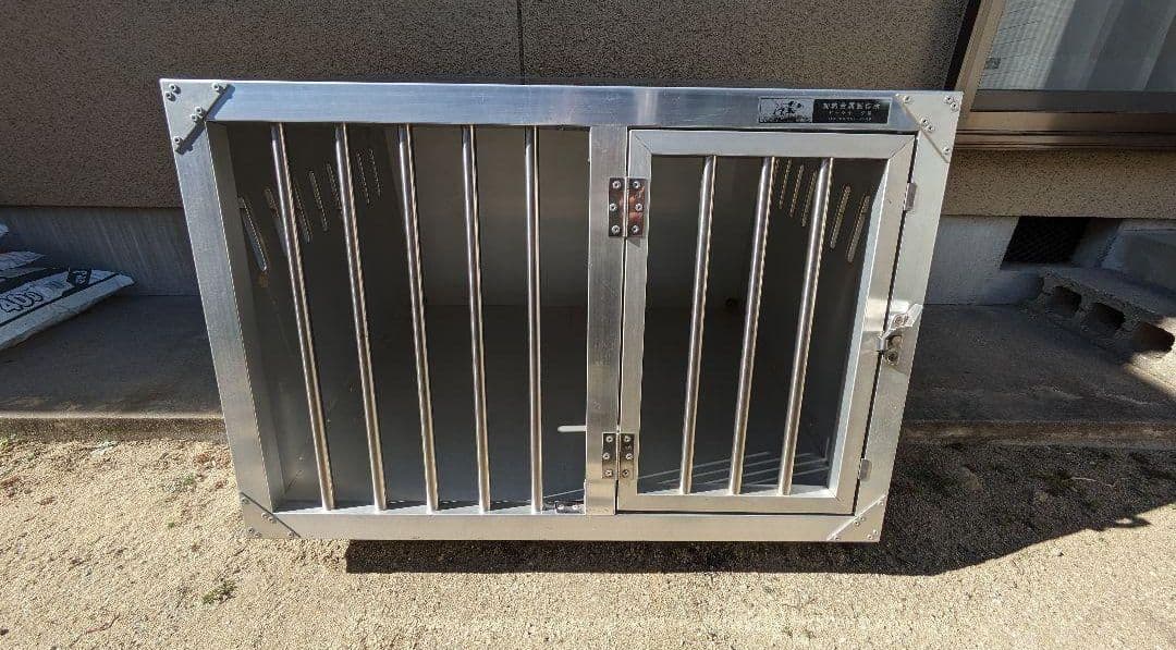 【美品】ドッグケージ　特注品　アルミ製