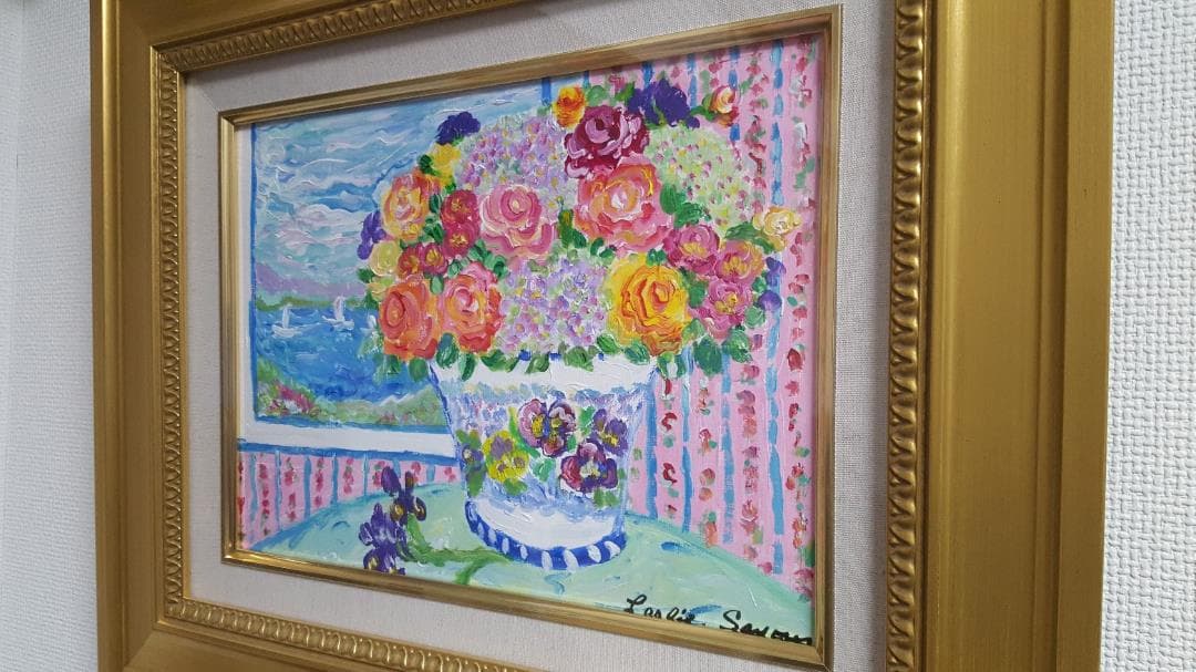 【真作】レスリーセイヤー　油彩　4号