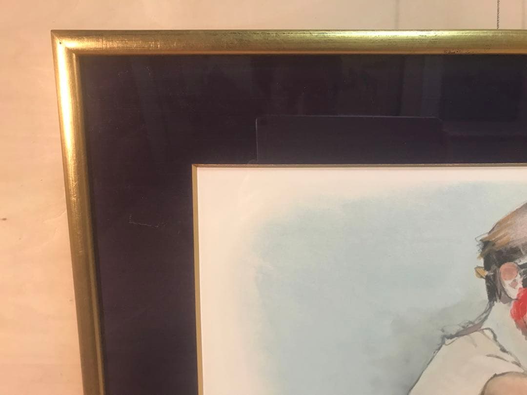 リン松岡　「隈取り」　リトグラフ　直筆サイン・エディション・作品証明シール有り