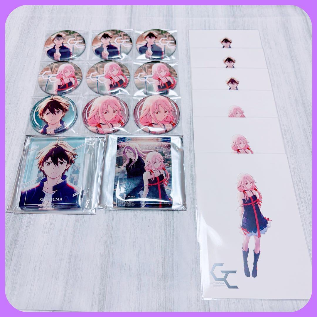 ギルティクラウン ギルクラ ノイタミナ 缶バッジ アクリルブロック 特典