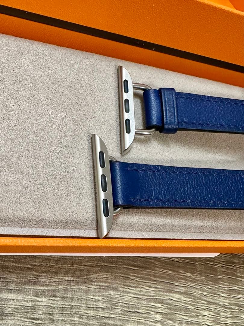 Hermes ブルー・サフィールアトラージュ・ドゥブルトゥールレザーストラップ