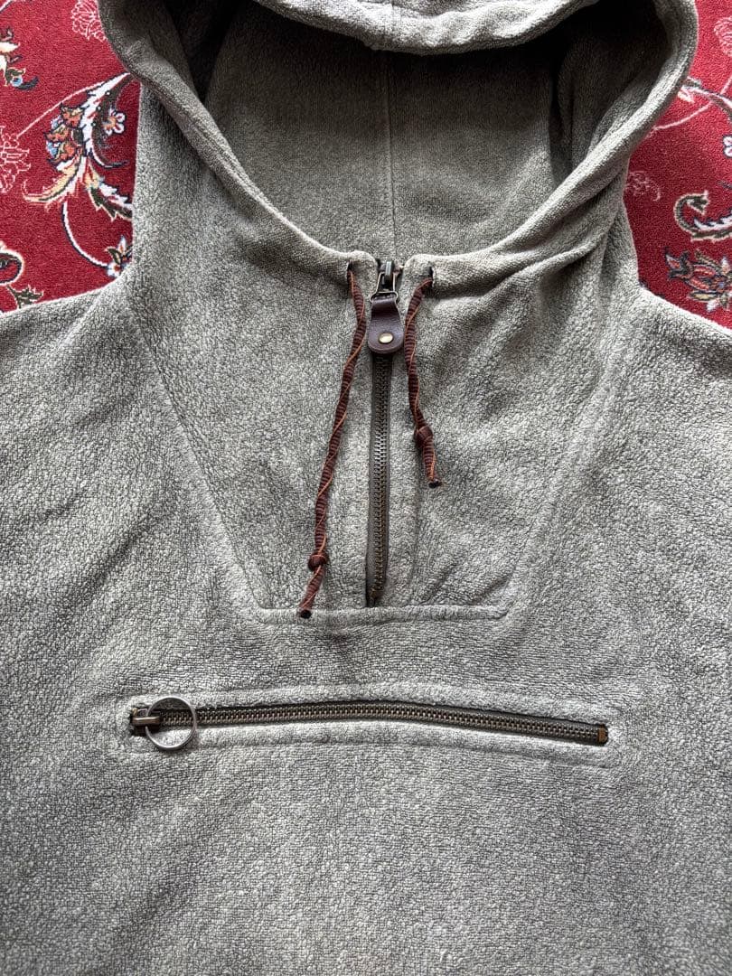 90s パイル生地プルオーバーパーカー　usa