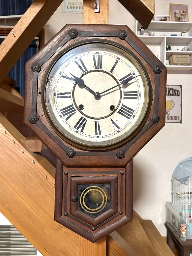 タイメックス　の前身 ウォーターベリークロックの柱時計 made in USA