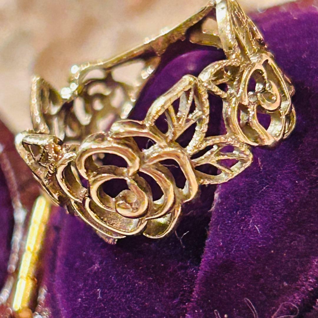 ピンキーリング　指輪　バラ　カメリア　椿