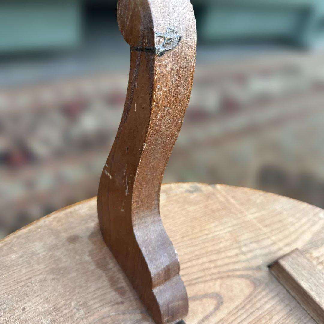 瞬間的お値下げ‼️ヴィンテージ　希少品　猫脚　ちゃぶ台❗️木製円形テーブル