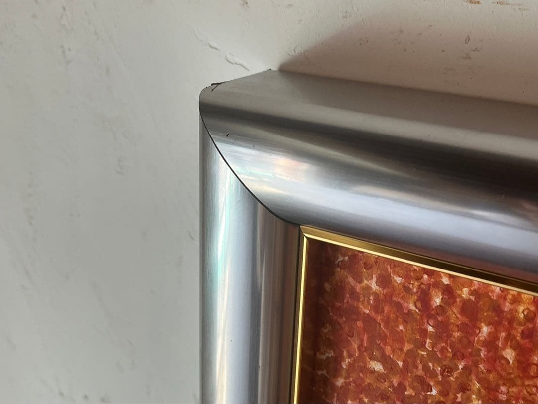 吉田和雄 立葵 絵画 額縁 アルミ 組立式 アート インテリア