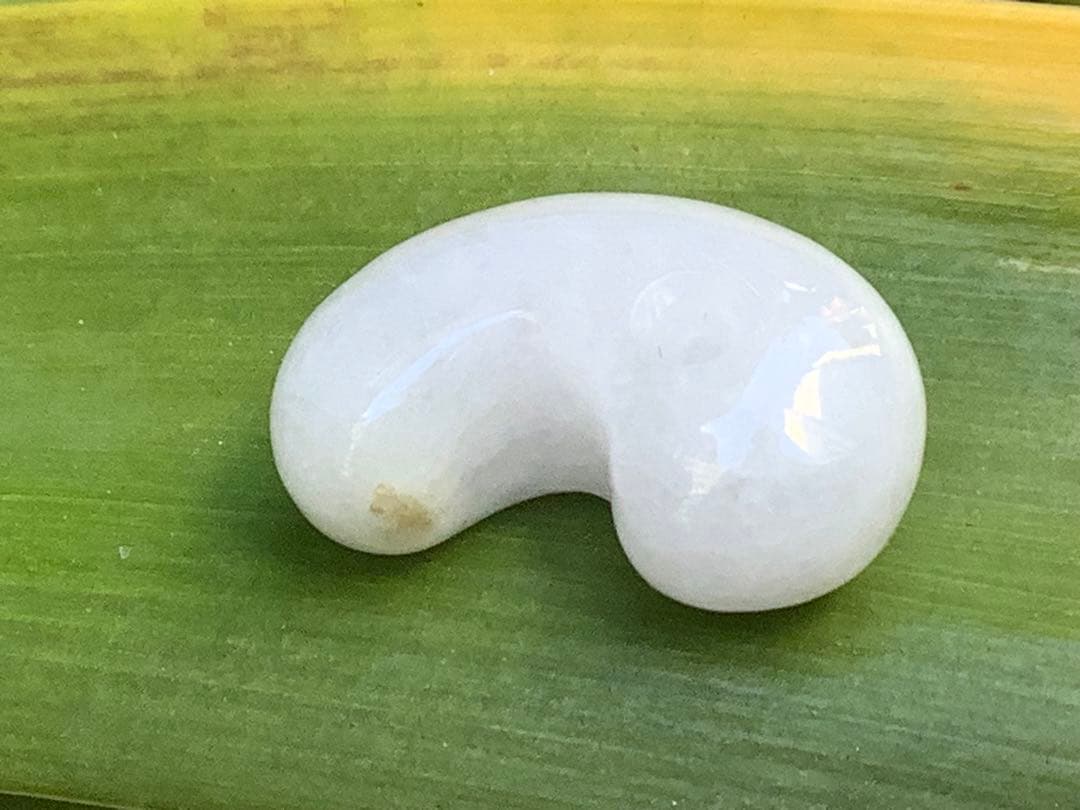 鑑定機関鑑別書付　氷*アイスジェイド糸魚川翡翠勾玉　お身近の守護石に本物を‼️