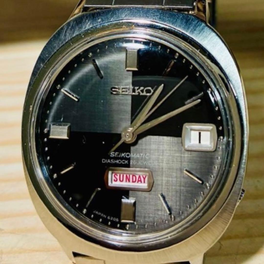 1966年製造セイコー マチック2トーン黒文字盤￼自動巻きレア美品動作良好