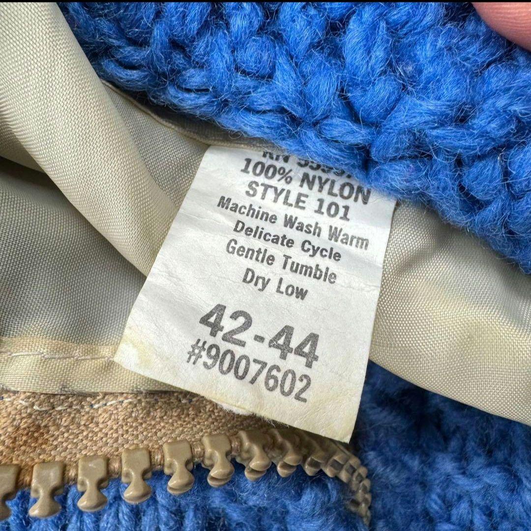 よ*様 カウチンセーター 動物柄 ムース ヘラジカ フルジップ 裏地付 ラグラン