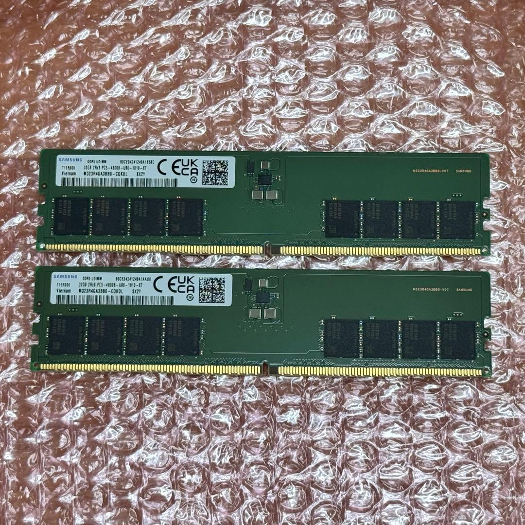 Samsung DDR5-4800 32GB×2枚 計64GB 動作確認済