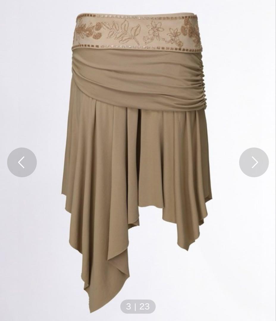 【sculptor】Beaded jersey skirt