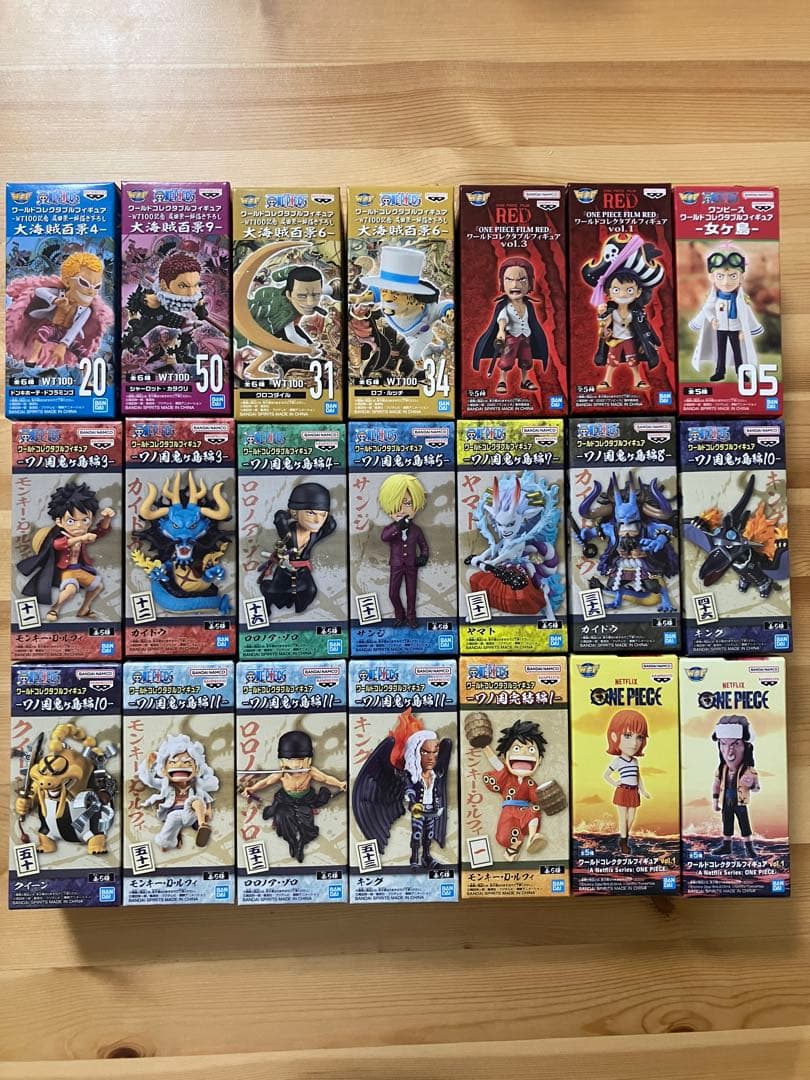 【21個セット】ワンピース　ワールドコレクタブルフィギュア　まとめ売り