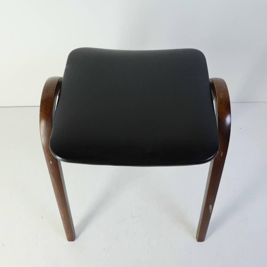 秋田木工 IDC大塚 No.202 剣持勇 スタッキングスツール 黒 PVC2