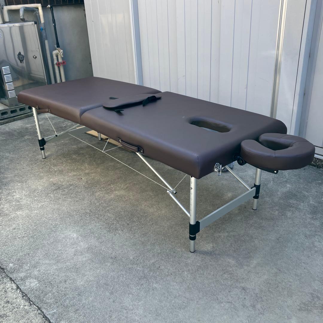 セブンビューティ　折りたたみ式マッサージテーブル　ブラウン