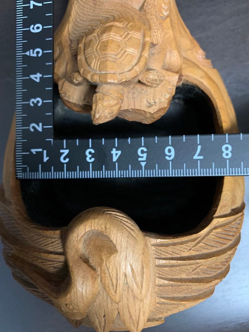 《高級！！美品》《送料無料》☆ 墨静 上鶴亀 手彫り墨壷　縁起物♪ ☆