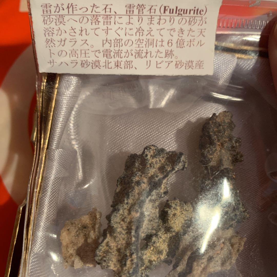 雷の化石　金の箱付き