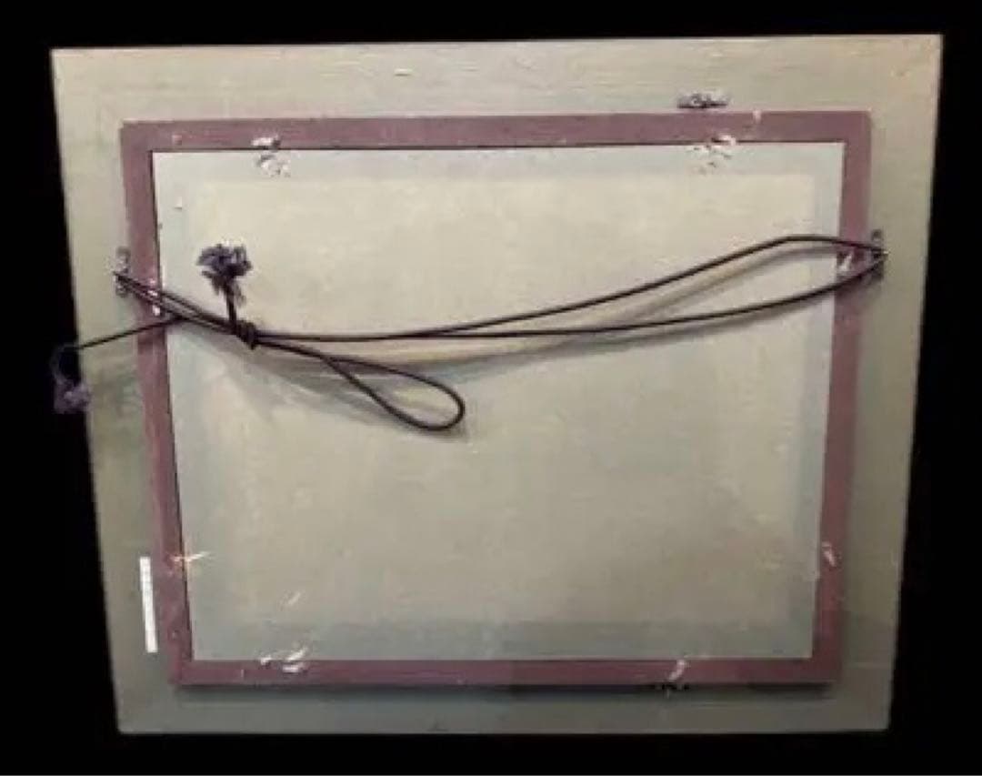 インカの石街 鳥海青児 油彩画 彫刻額 サイン入り