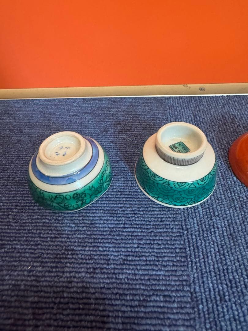 1898 九谷焼　猪口　4客　時代物