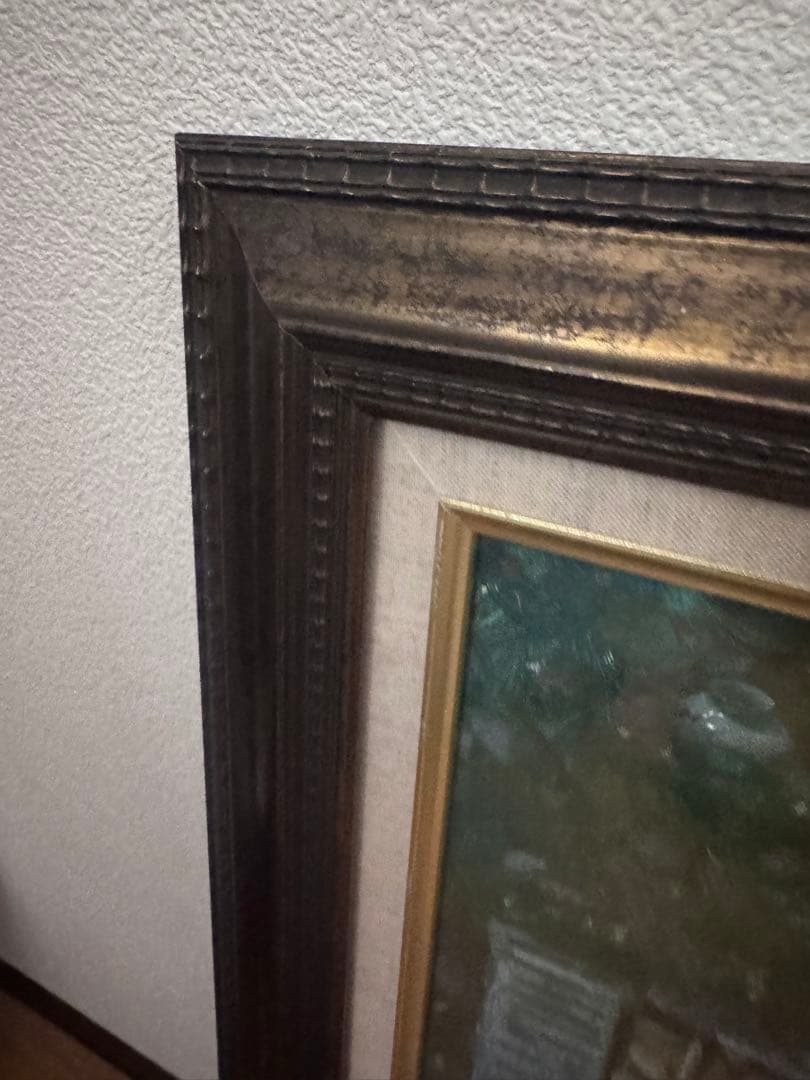 Donald’s 作　風景画 ドアと庭の油彩画