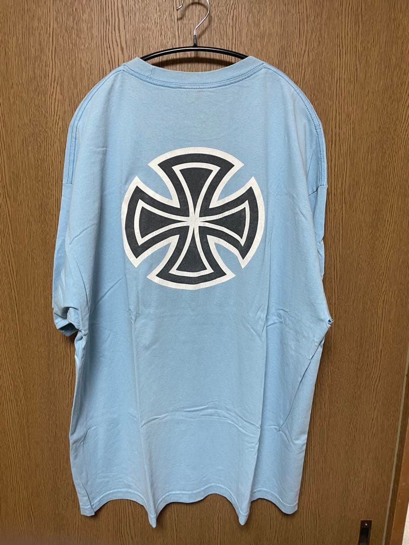 INDEPENDENT Tシャツ クロス 水色 希少カラー 希少サイズ　2XL