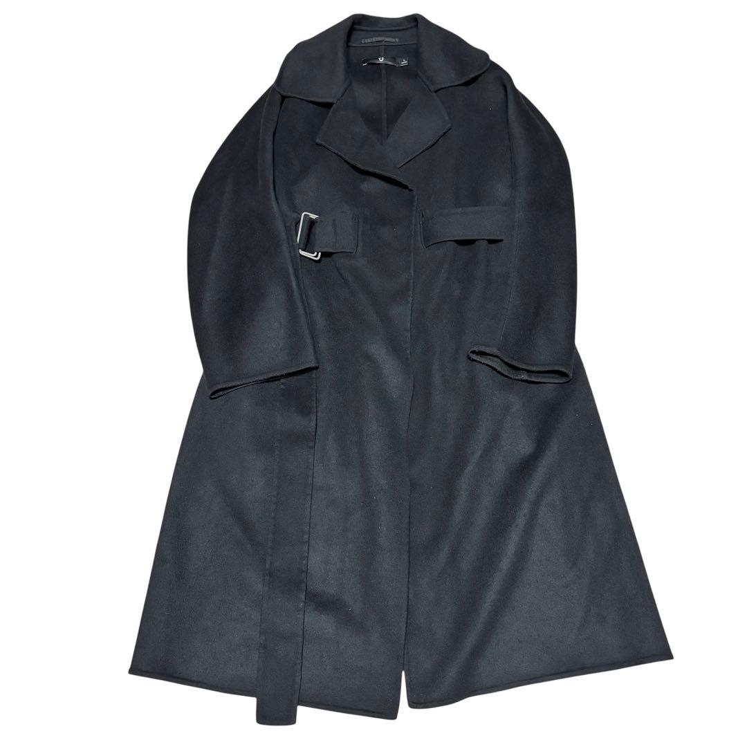 美品 UNIQLO +J ユニクロ ウールカシミヤ チェスターコート ブラック