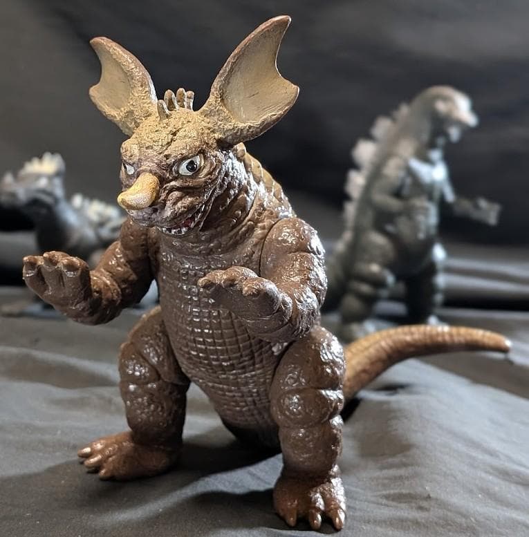 昭和ゴジラ＆アンギラス＆バラゴン（ヤマカツ）ソフビフィギュア３体セット
