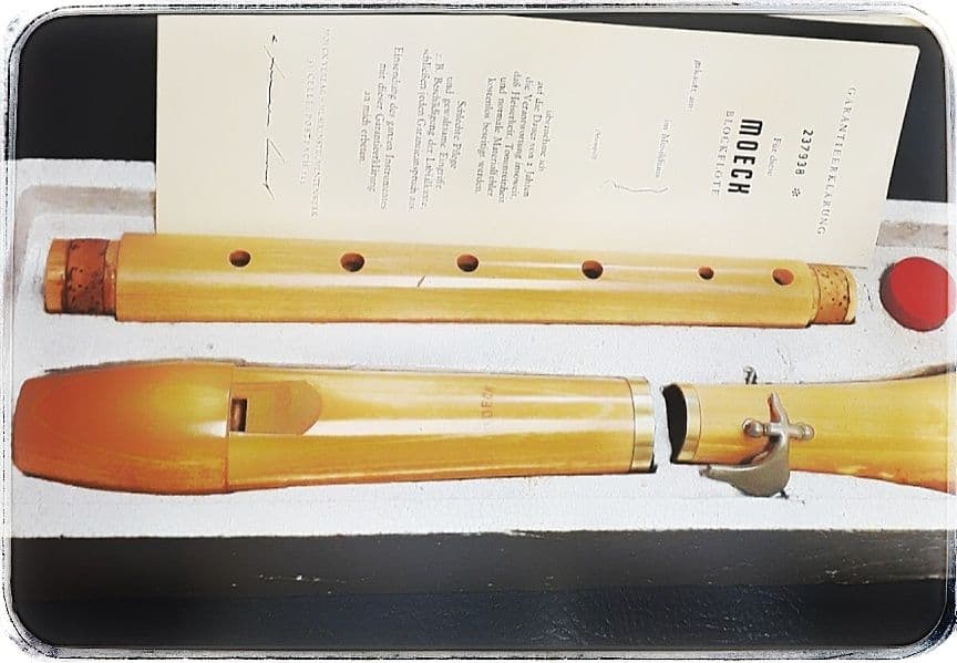 【未使用 高級品 】 希少 moeck ブロックフルート ドイツ語 製品保証書付