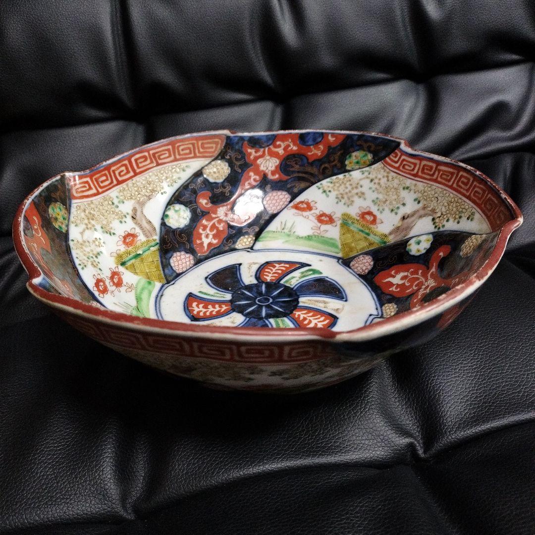 古伊万里 風車 鉢 古美術 アンティーク 江戸時代